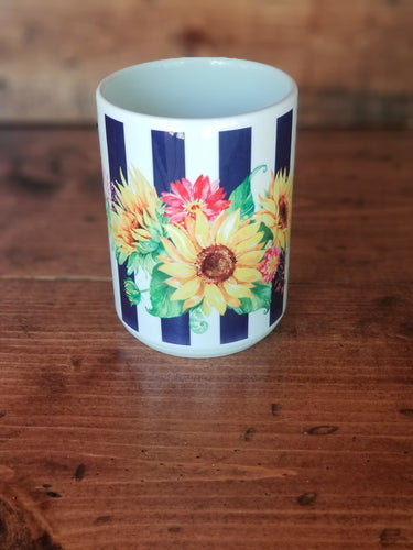 Striped Sunflower Mug