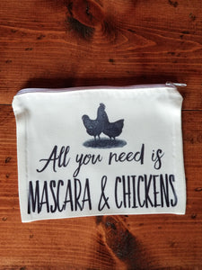Mascara & Chickens Makeup Bag