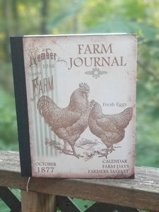 Vintage Inspired Farm Journal Notebook