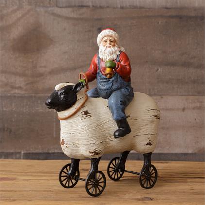Santa Riding Sheep