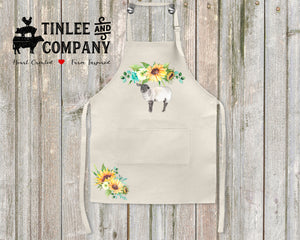 Sunflowers and Succulents Apron