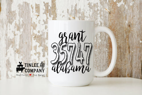 Custom Zip Code Mug