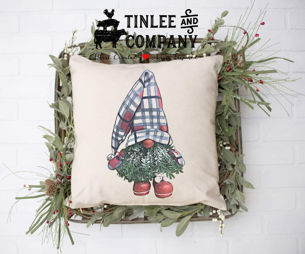 Christmas Tree Gnome Pillow Cover