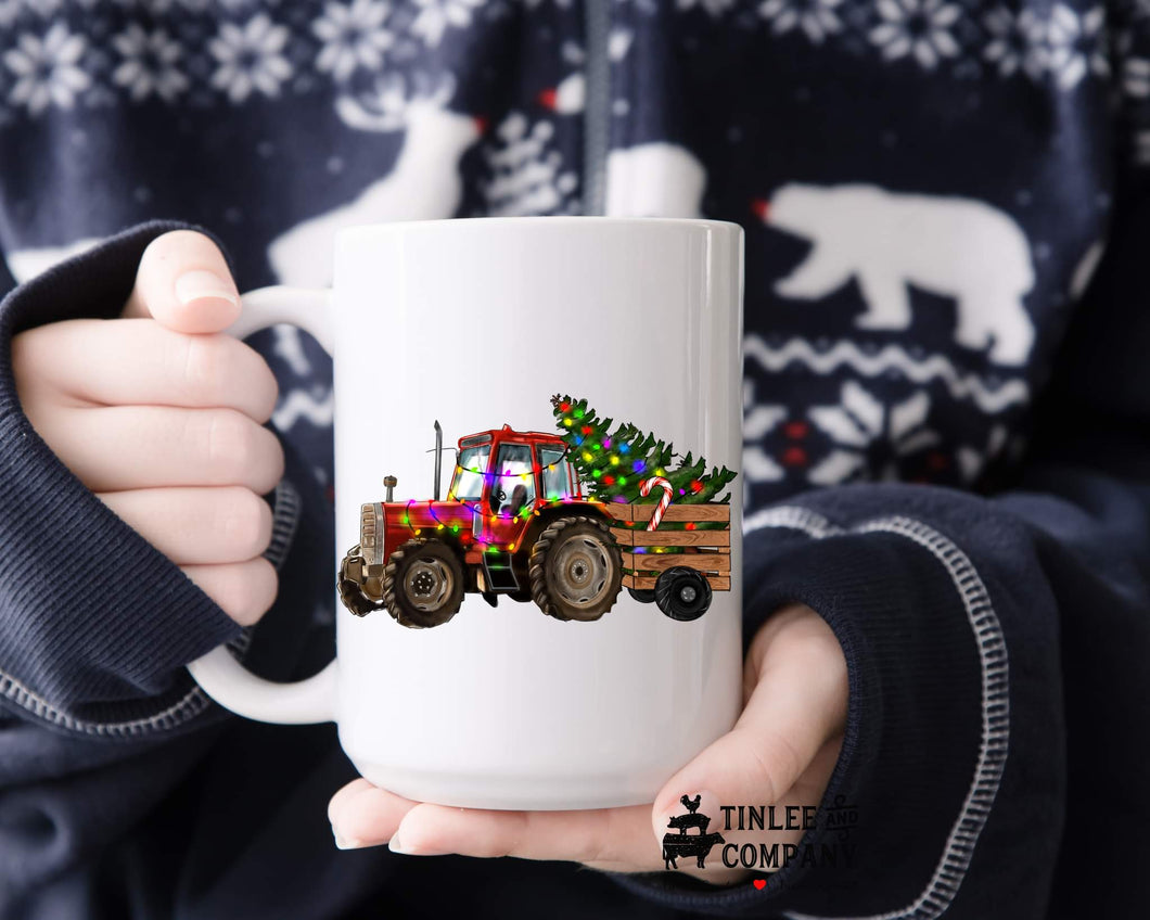 Christmas Tractor Mug