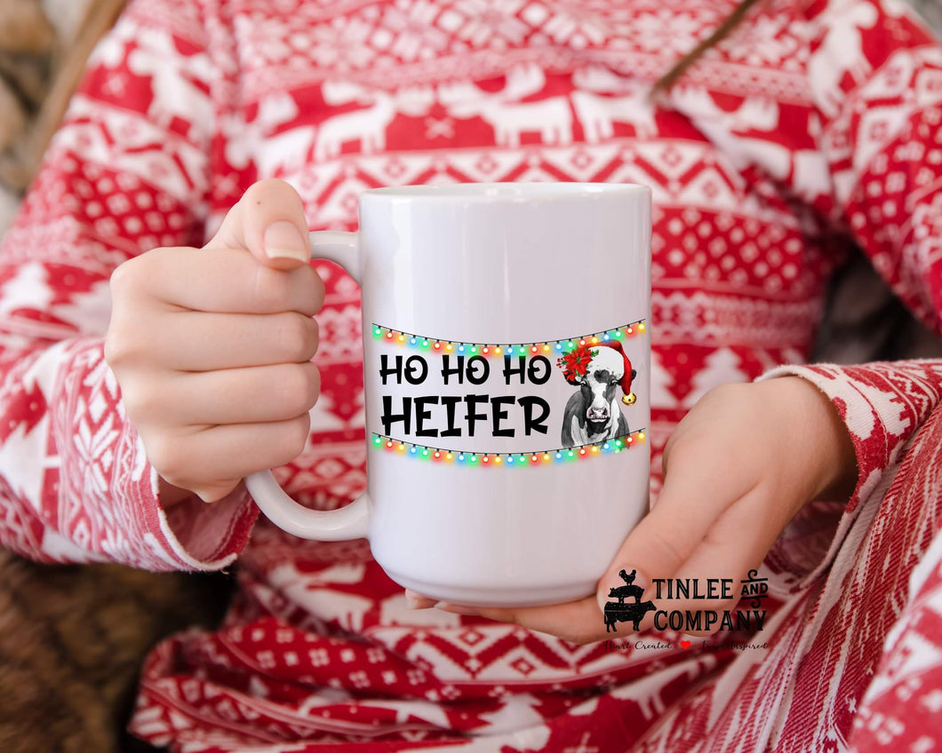 Ho Ho Ho Heifer Mug