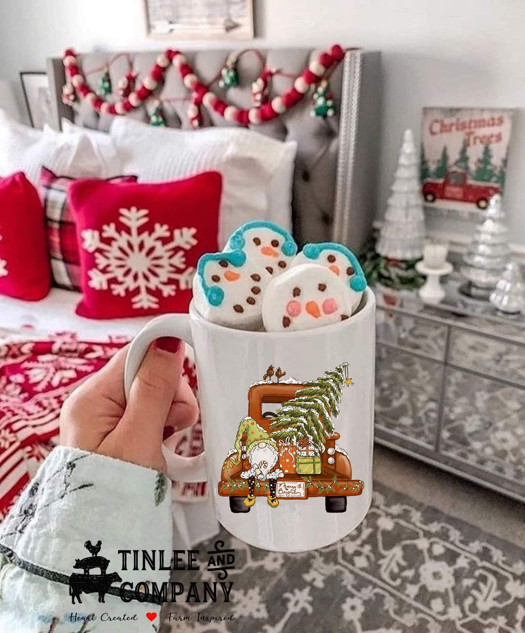 Gnome Christmas Truck Mug