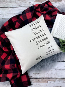 Custom Name Pillow Cover